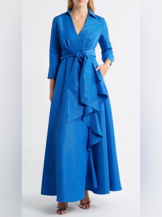 Dresses & Skirts - Betsy & Adam
Plus Belted Ruffle Front Ball Gown